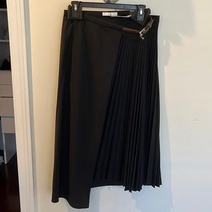 NWT Tibi Tropical Wool Pleated Wrap Skirt